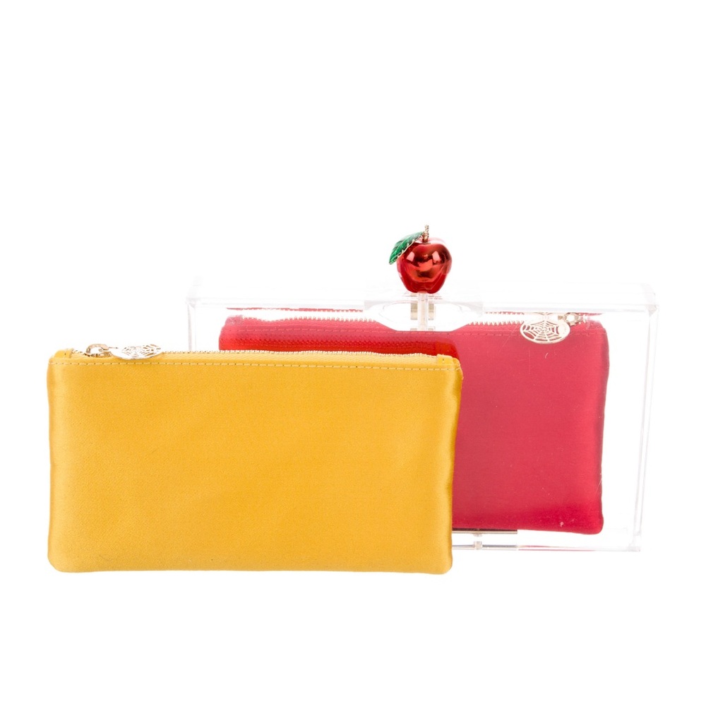 CHARLOTTE OLYMPIA Big Apple Transparent Pandora Clutch with 2 Pouches